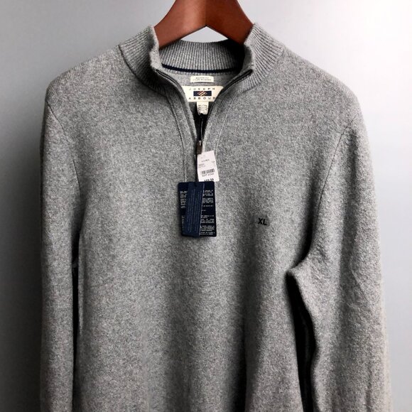 BNWT Modern Fit 1/4-Zip Sweater Size XL in Grey by Joseph Abboud - Picture 2 of 9